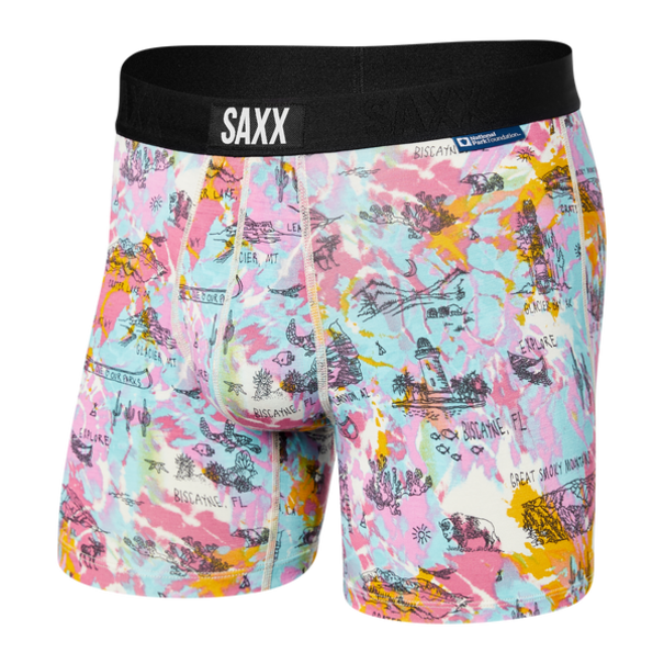 SAXX Underwear Vibe Super Soft Boxer Briefs / Parks Bucket List