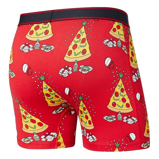 SAXX Underwear Daytripper Boxer Brief / Pizza On Earth- Red