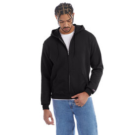 Fleece Zip-Up Hoodie / Black