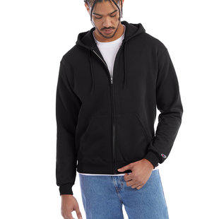 Fleece Zip-Up Hoodie / Black