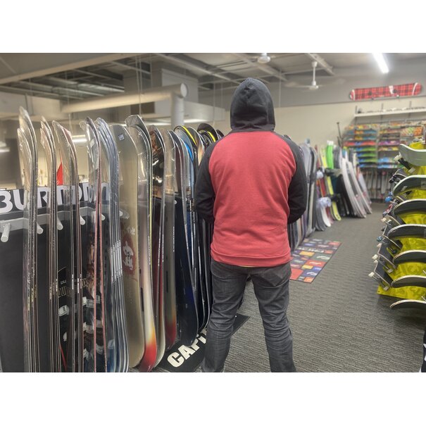 THE BOARDING HOUSE BH 2Tone Hoodie - RedXCharcoal