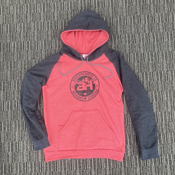 THE BOARDING HOUSE BH 2Tone Hoodie - RedXCharcoal