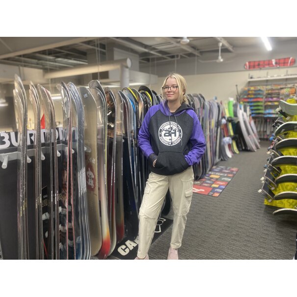 THE BOARDING HOUSE BH 2Tone Hoodie - PurpleXCharcoal