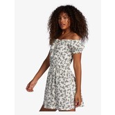 Roxy After The Beach Off-The Shoulder Dress- Snow White Patchfield Micro
