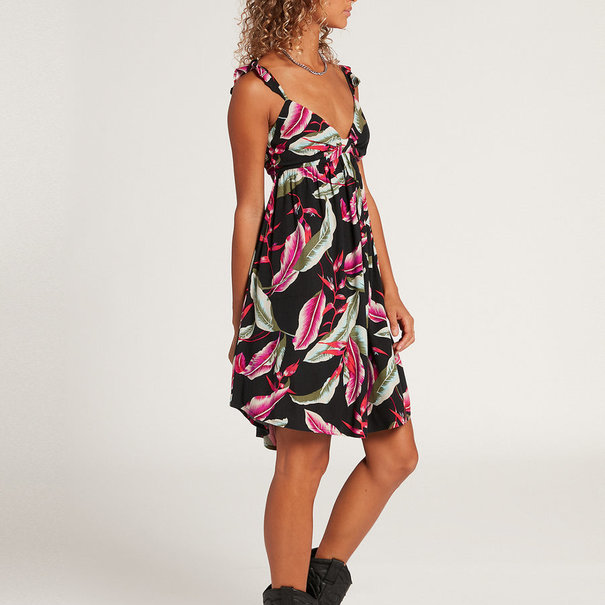 Volcom In That Tropics Dress / Black and Floral