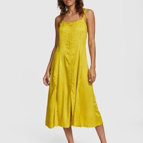 RVCA Jethro Midi Dress / Yellow