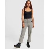 RVCA Badder High Rise Relaxed Ankle Fit Cord Pants-Stone