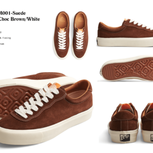 Suede Low / Chocolate Brown and White