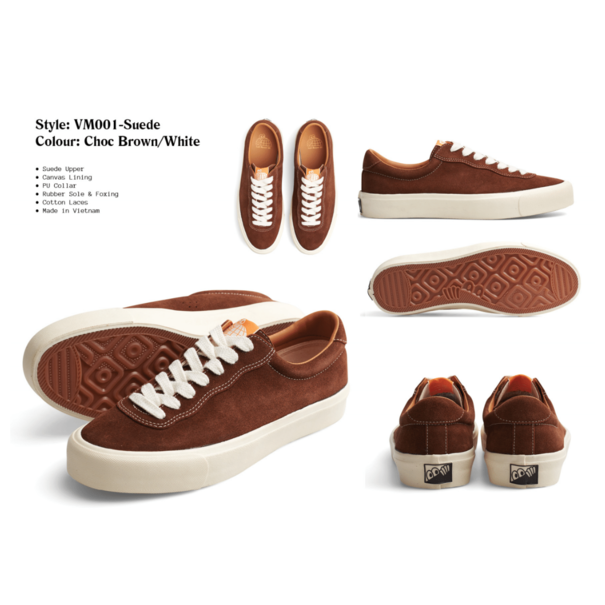 Last Resort AB Suede Low / Chocolate Brown and White