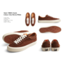 Suede Low / Chocolate Brown and White