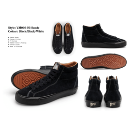 Suede Hi / Black Black and White