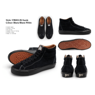 Suede Hi / Black Black and White