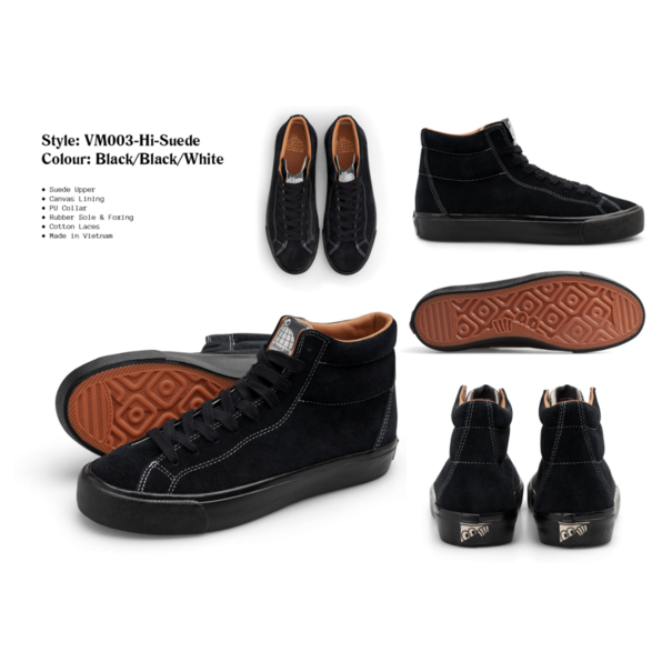 Last Resort AB Suede Hi / Black Black and White