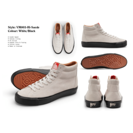 Suede Hi / White and Black