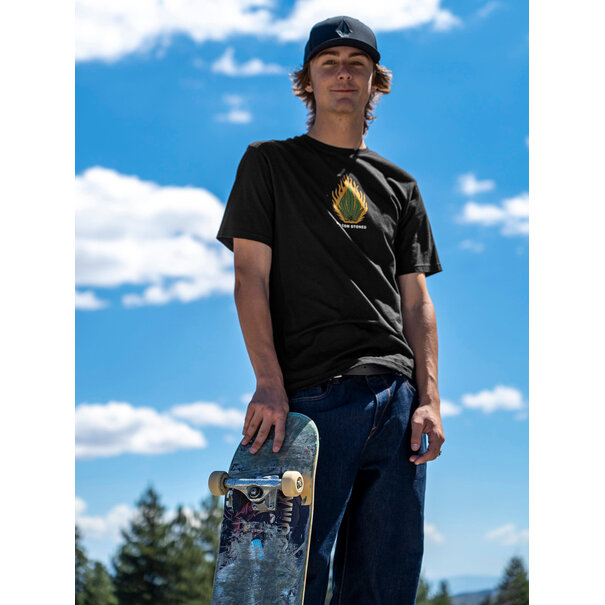 Volcom SKATE VITALS RUBBLE Short Sleeve Tee - Black