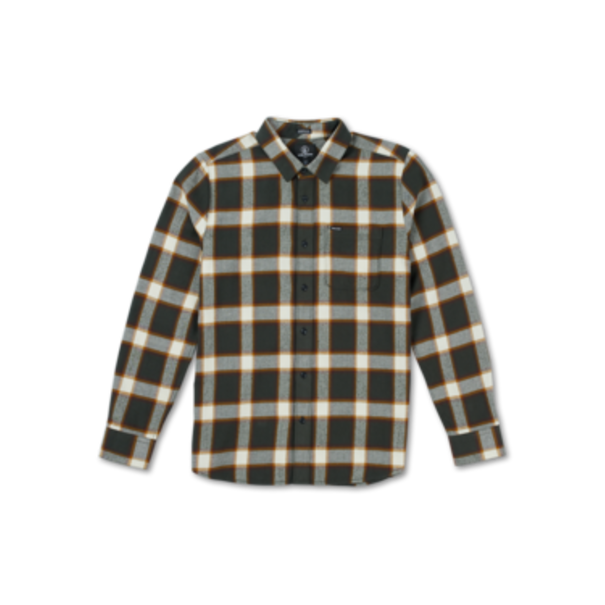 Volcom Caden Plaid Long Sleeve / Rinsed Black