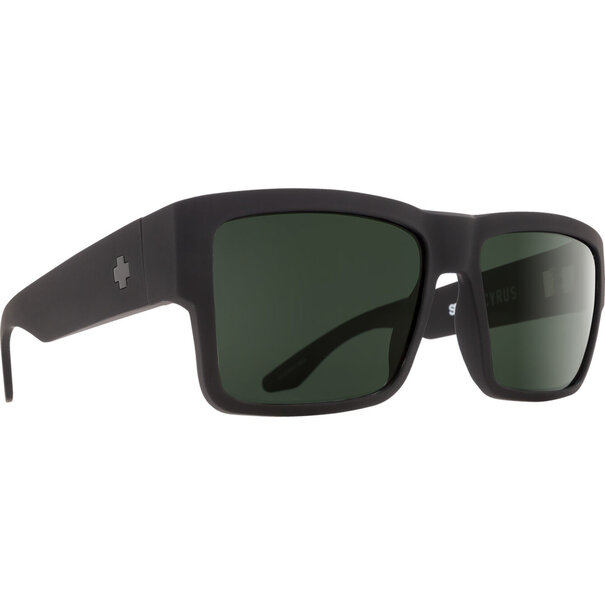 Spy Optics Cyrus Soft Matte Black With Happy Grey Green Polarized Lenses