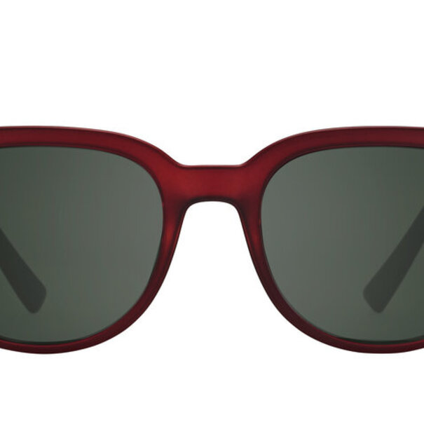 Spy Optics Bewilder Matte Translucent Sienna Red With Happy Gray Green Lenses