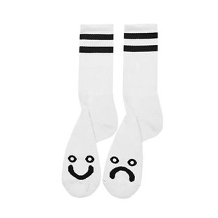 Happy Sad Socks White