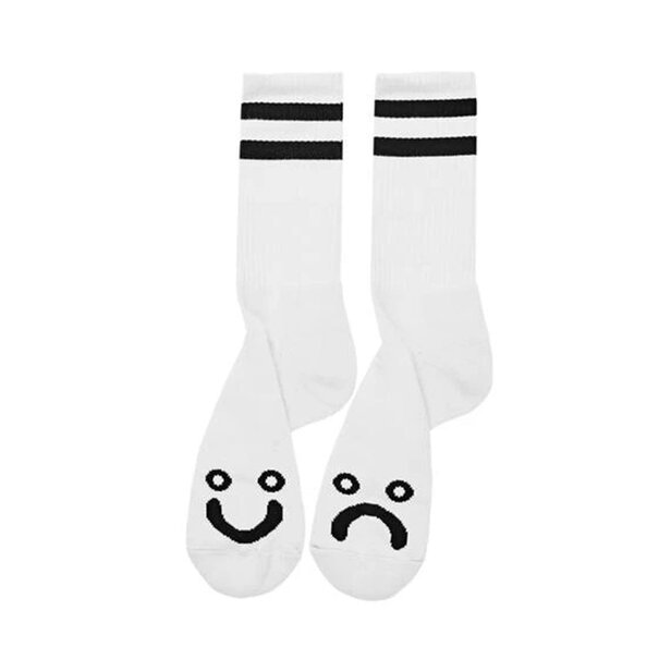 POLAR Happy Sad Socks White
