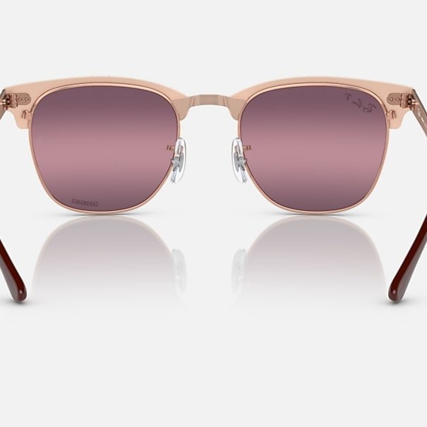 Rayban Clubmaster Bordeaux On Rose Gold With Red Mirror Polar Lenses