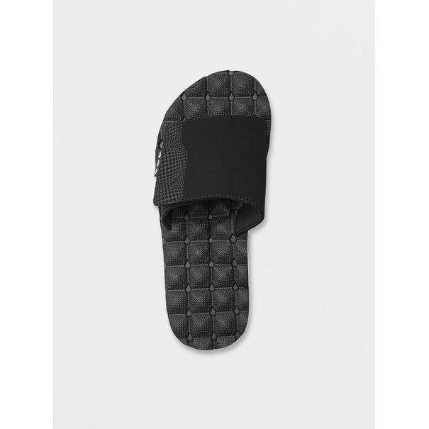 Volcom Recliner Slide Black White