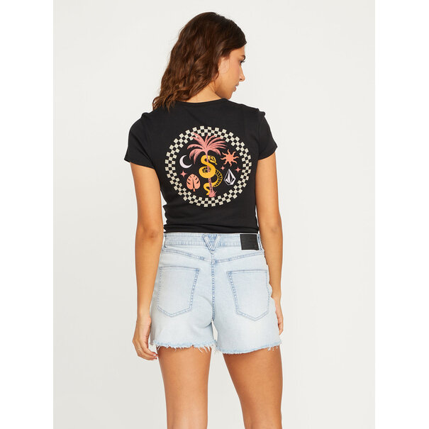 Volcom Stn Step Hirise Shrt Allover Stone Light