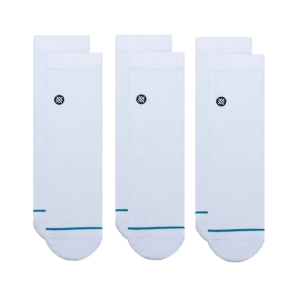 STANCE SOCKS STP Icon Quarter Socks 3-Pack / White