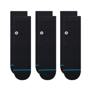 STP Icon Quarter Socks 3-Pack / Black