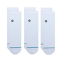 STP Icon Quarter Socks 3-Pack / White