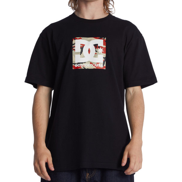 DC Shoes Square Star Fill Tee / Black and Fire Camo