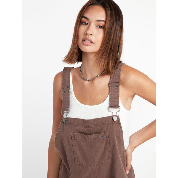 Volcom Strutin Stone Romper Slate Grey