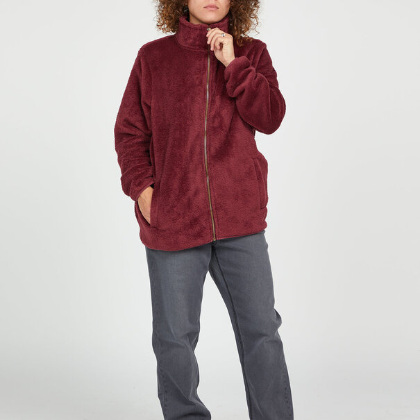 Volcom Pheelin Phuzzy Zip Burgundy