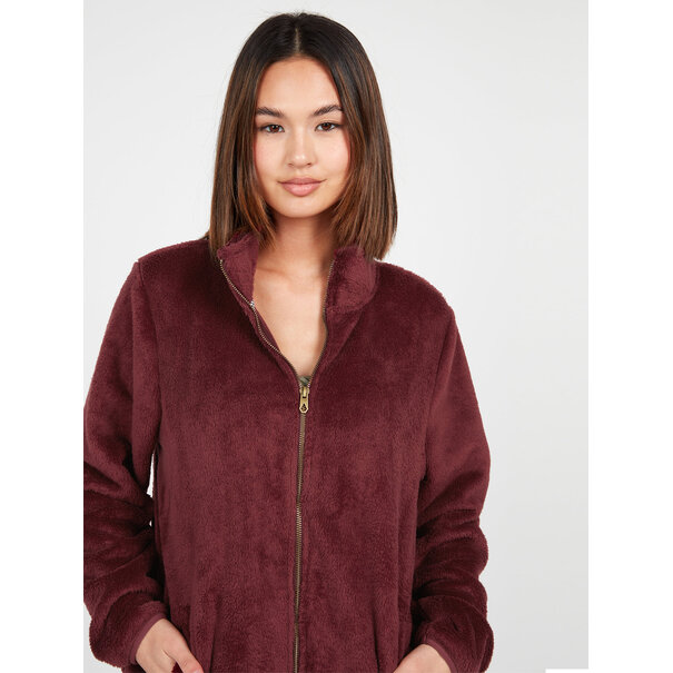Volcom Pheelin Phuzzy Zip Burgundy