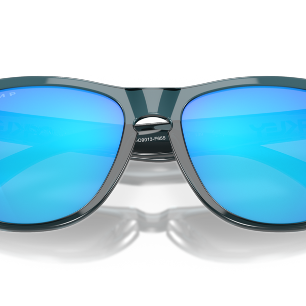 Oakley Frogskins Crystal Black With Prizm Sapphire Polarized Lenses