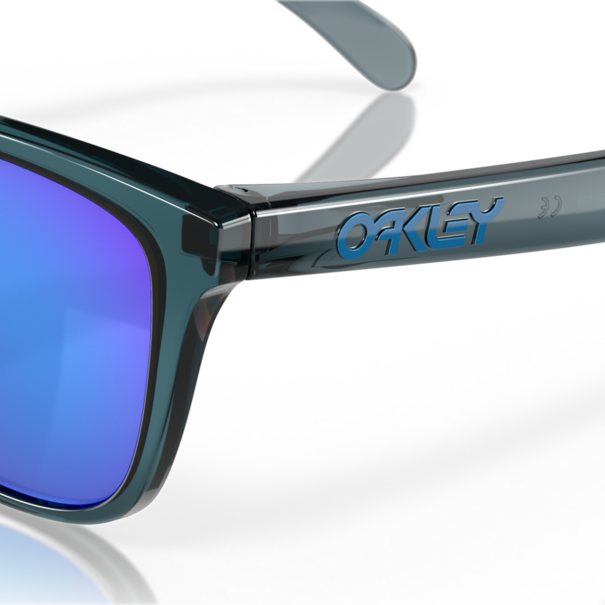 Oakley Frogskins Crystal Black With Prizm Sapphire Polarized Lenses