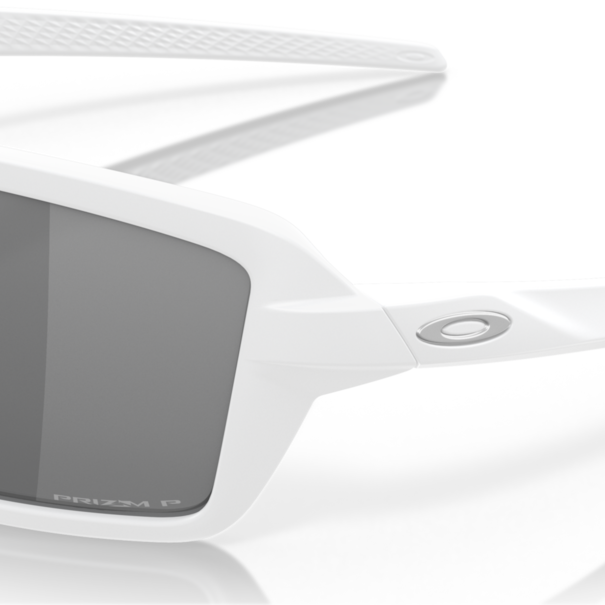 Oakley Sunglasses Cables Matte White With Black Polarized Lenses