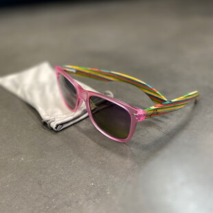 FBO Sunglasses Wayfarer - ClearPink/Rainbow