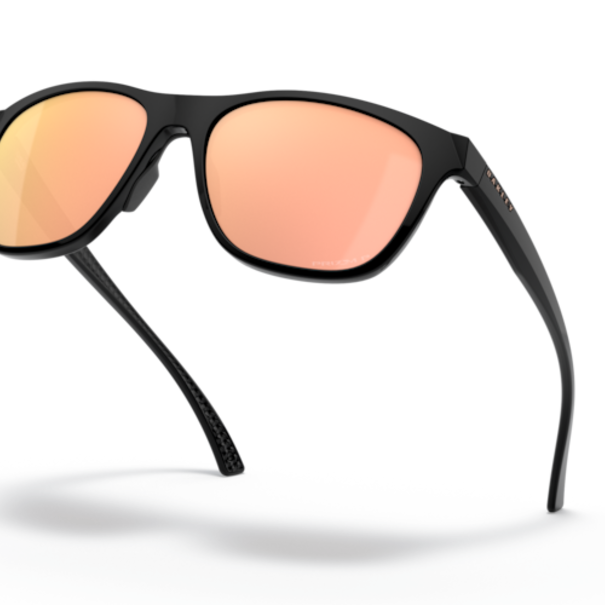 Oakley Sunglasses Leadline Polished Black With Prizm Rose Gold Polarized Lenses