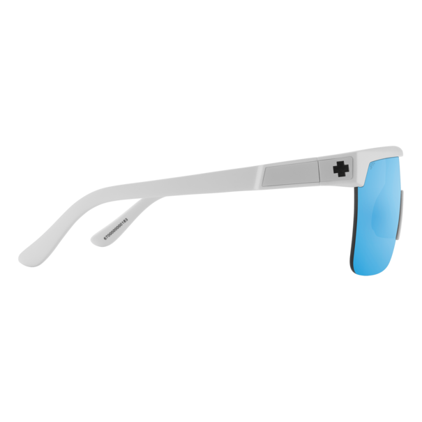 Spy Optics Flynn 5050 Matte White With Happy Boost Bronze Polarized Ice Blue Spectra Mirror Lenses
