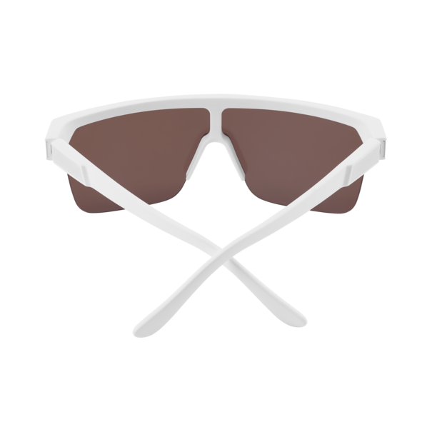 Spy Optics Flynn 5050 Matte White With Happy Boost Bronze Polarized Ice Blue Spectra Mirror Lenses