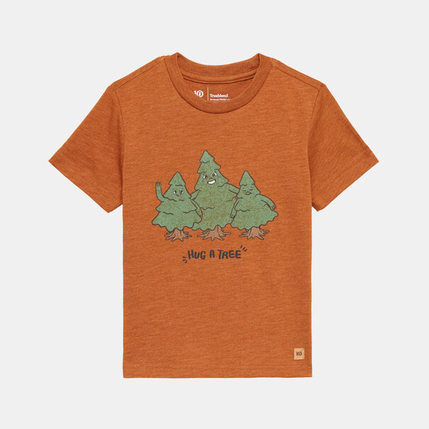 TEN TREE Kids Hug A Tree T-Shirt - toffee heather forest