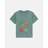 Kids Leaf Hunt T-Shirt - silver pine heather capri