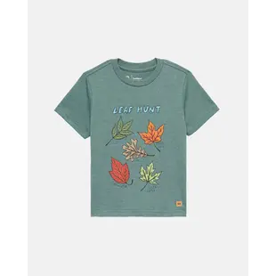 Kids Leaf Hunt T-Shirt - silver pine heather capri