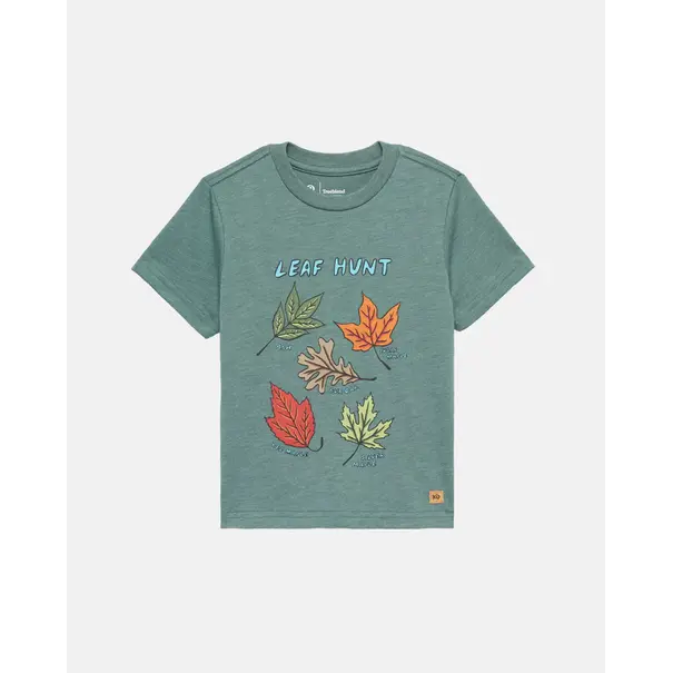 TEN TREE Kids Leaf Hunt T-Shirt - silver pine heather capri