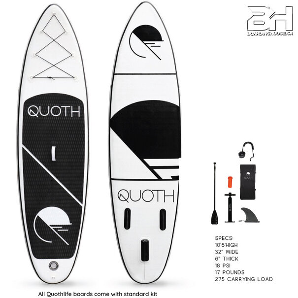 Quoth Life Quoth Life Paddle Board Kit / White 10'6"