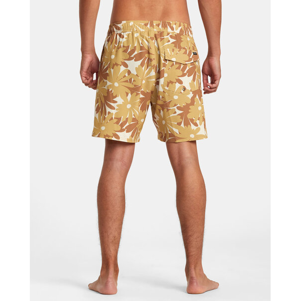 RVCA Va Pigment Print Elastic Short Khaki