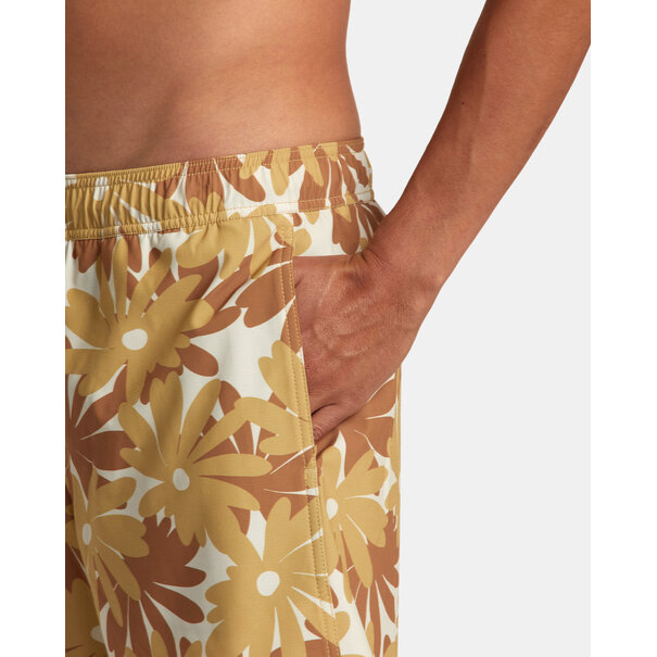 RVCA Va Pigment Print Elastic Short Khaki