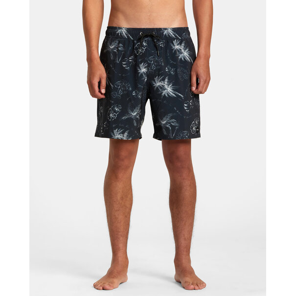 RVCA Va Pigment Print Elastic Short Black