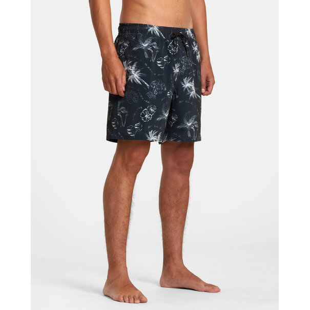 RVCA Va Pigment Print Elastic Short Black